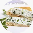 Млинці з сиром та кропом