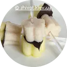 Шпажки із карамелізованим яблуком і копченою куркою