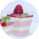 Ягідна панна котта з малиною