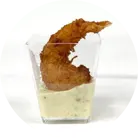 Креветка темпура із лимонно-йогуртовим соусом