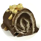 Шоколадний рулетик з мигдальними горішками