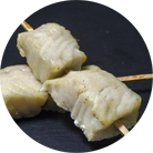 Mini skewers with pike perch