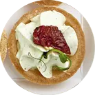 Тарталетки з в'яленими томатами м'яким сиром і песто