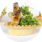 Тарталетки із смаженим вугрем та сівід-салатом