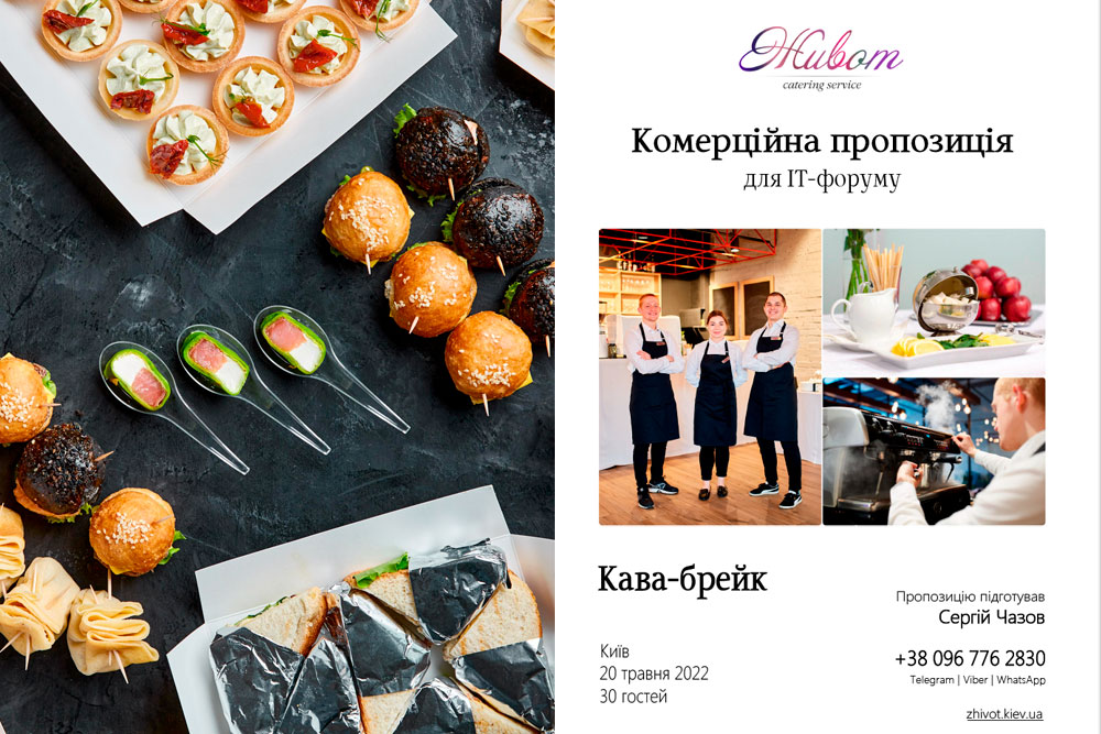 Меню кава-пауза